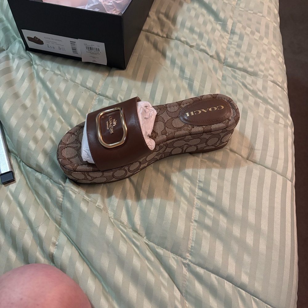 Coach Women's Brown Patterned platform
